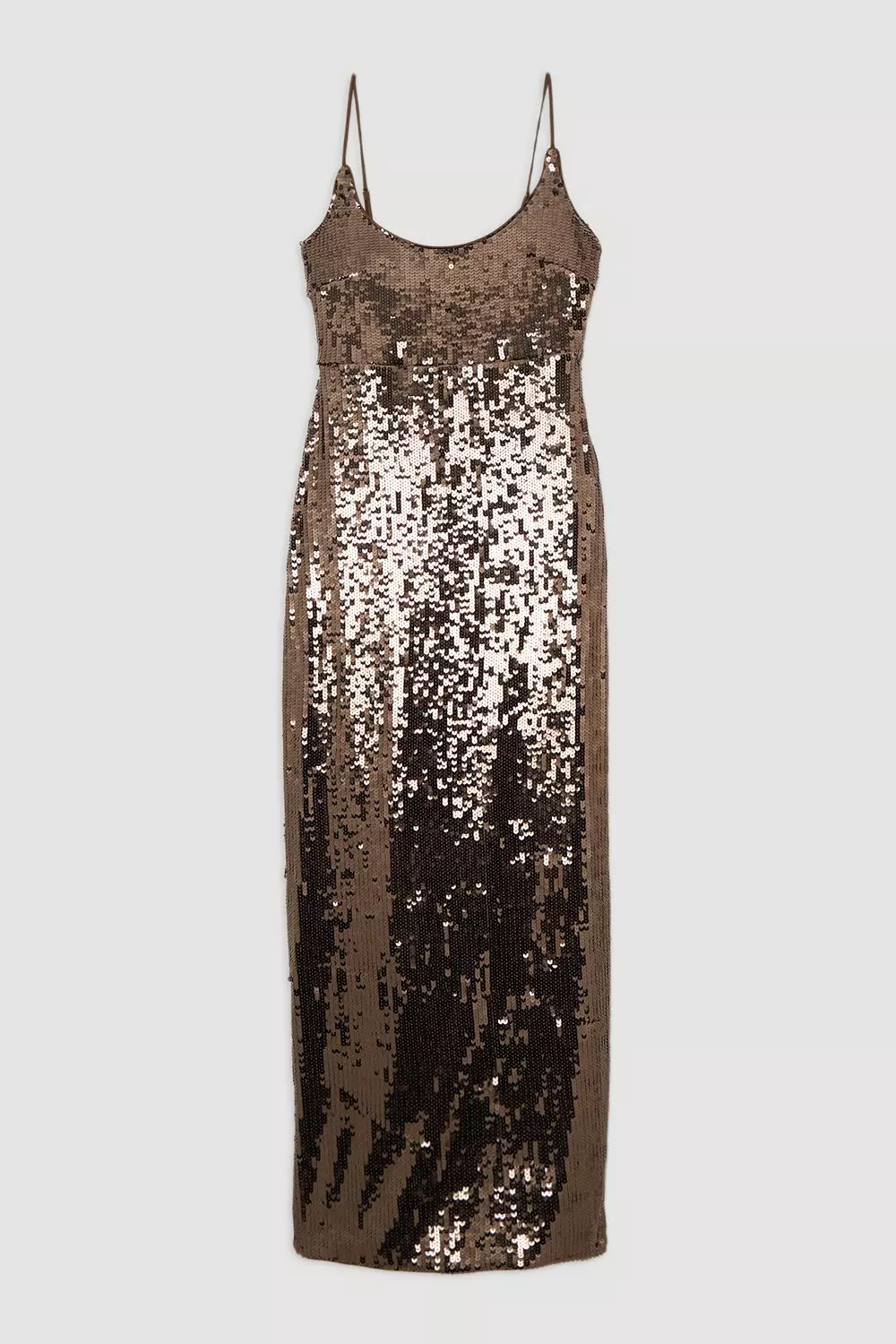 Disc Sequin Strappy Woven Midi Dress | Karen Millen